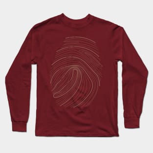 Topographic Fingerprint Long Sleeve T-Shirt